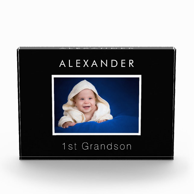 Bloc Photo Grand-parents bébé photo 1er petit-fils noir (Devant)