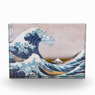 Bloc Photo Grande vague du tsunami Kanagawa Japon par Hokusai