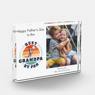 Bloc Photo Grandpa Fête des pères Enfants Photo Retro Golf Ga