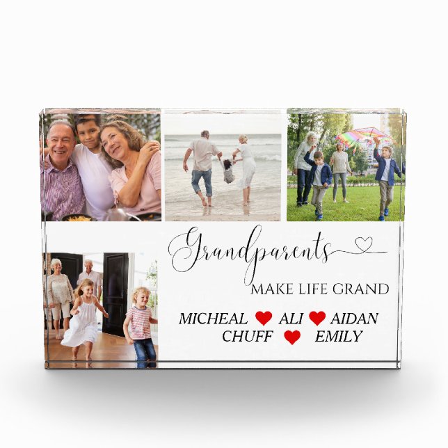 BLOC PHOTO GRANDS-PARENTS FONT VIE GRAND PHOTO COLLAGE (Devant)