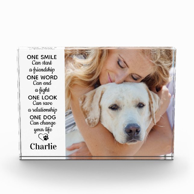 Bloc Photo Guichet Amoureux des chiens personnalisé Garder un (Devant)
