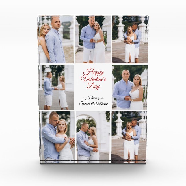 Bloc Photo Happy Valentine's Day Custom 8 Photo Collage (Devant)