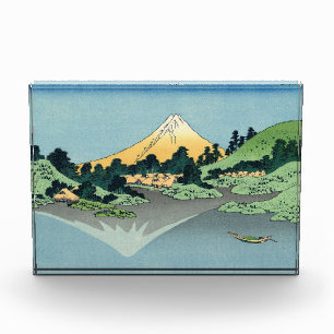 Bloc Photo Hokusai Le Mont Fuji se reflète dans le lac Kawagu