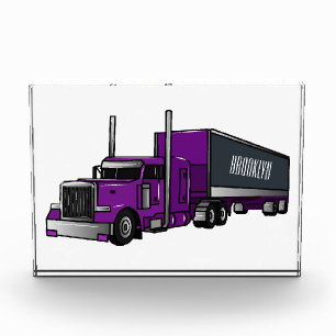 Bloc Photo Illustration de camion semi-remorque