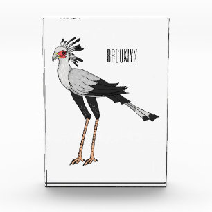 Bloc Photo Illustration de dessin du secrétaire pour oiseaux