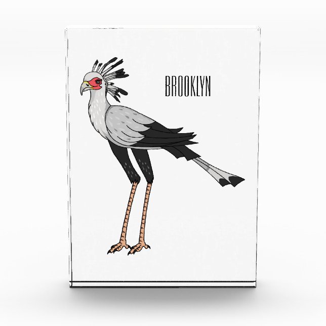 Bloc Photo Illustration de dessin du secrétaire pour oiseaux (Devant)