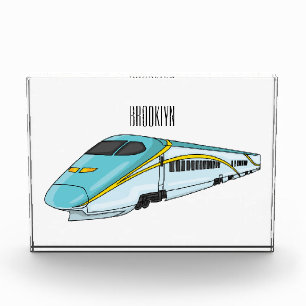 Bloc Photo Illustration de la bande dessinée d'un train à bal