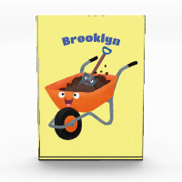 Illustration de la brouette en brouette orange trè