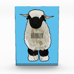 Bloc Photo Illustration de la caricature de mouton Valais Bla