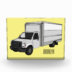 Bloc Photo Illustration de la caricature du camion-boîte