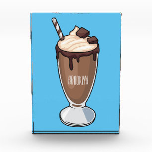 Bloc Photo Illustration de milk-shake au chocolat