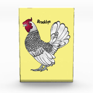 Bloc Photo Illustration de poulet Sebright