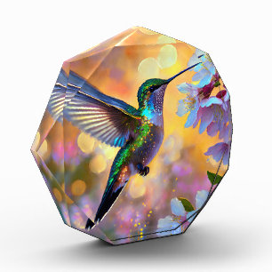 Bloc Photo Imaginaire de cerisier en fleurs Hummingbird