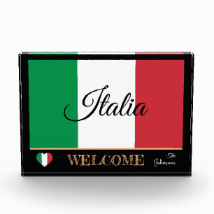 Bloc Photo Italie & Italie Pavillon / sports Bienvenue