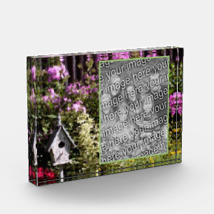 Bloc Photo Jardin Fleur Oiseau Maison Peinture Ajouter Votre
