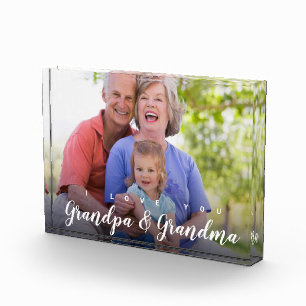 Bloc Photo Je T'Aime Grand-Père Grand-mère Photo personnalisé
