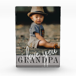 Bloc Photo Je t'aime, grand-père, photo personnalisée
