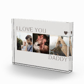 Bloc Photo Je t'aime Papa Photo Collage Cadeau Photo Bloc