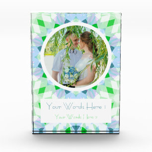 Bloc Photo Joli Blue Green Star Mariage Mariage Photo Cadeau