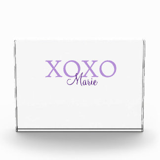 Bloc Photo Jour de la Saint Valentin Xoxo ajouter nom pastel
