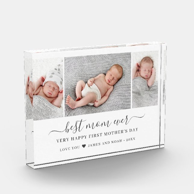 Bloc Photo Jour des mères Script meilleur maman jamais (Gauche)