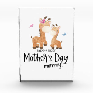 Bloc Photo Joyeuse fête des mères 🦒 Giraffe + Papillons