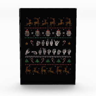 Bloc Photo Joyeux Noël - Langue des Signes Américaine II
