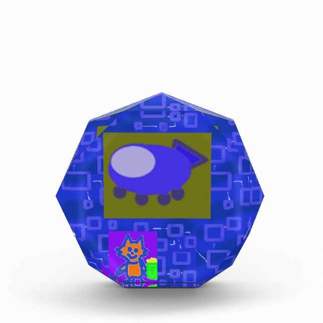 Bloc photo Kitten et vaisseau spatial (Devant)