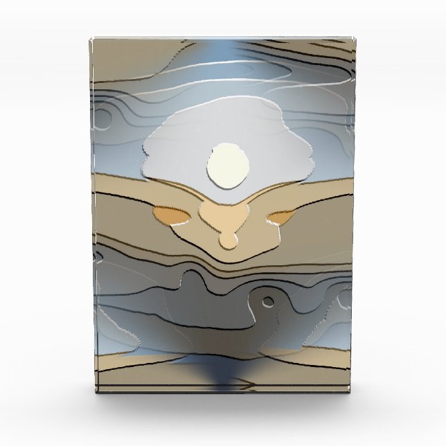 BLOC PHOTO LE SOLEIL SUR LES COLLINES ABSTRAITES (Devant)