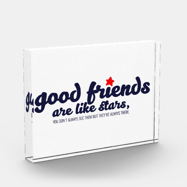 Bloc Photo Les bons amis sont comme les étoiles (Gauche)