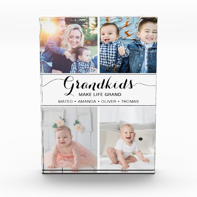 Bloc Photo Les petits-enfants font la vie Grand Cadeau Collag (Devant)