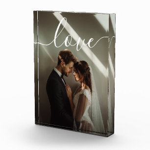 Bloc Photo 'Love' Photo de couple personnalisée