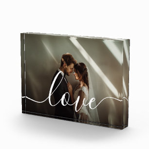 Bloc Photo 'Love' Photo de couple personnalisée