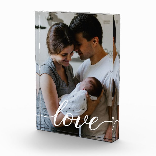 Bloc Photo Love Script Photo de famille personnalisée (Droite)