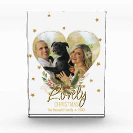 Bloc Photo Lovely Christmas Photo Heart Gold Parties scintill