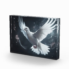Bloc Photo Lumières scintillantes White Peace Dove
