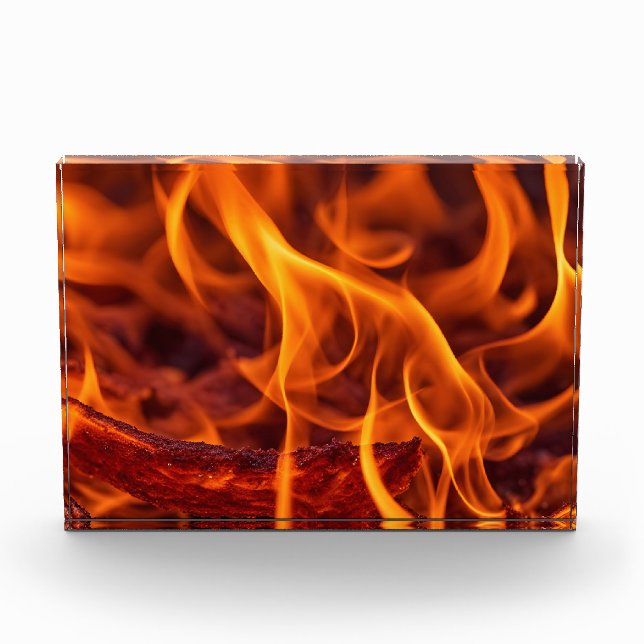 Bloc Photo macro Flamme d'incendie (Devant)
