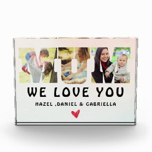 Bloc Photo Maman We Love You Custom Mothers Day Photo Collage