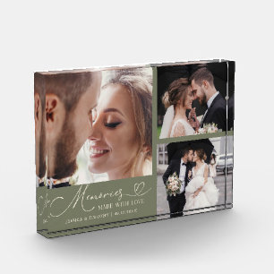 Bloc Photo Mariage Vert Sauge Souvenirs Faits avec Amour