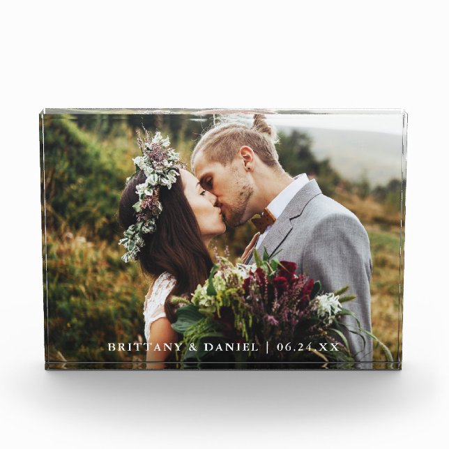 Bloc Photo Mariée et marié de mariage moderne (Devant)