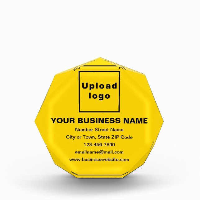 Bloc Photo Marque commerciale en forme d'octogone jaune Bloc  (Devant)