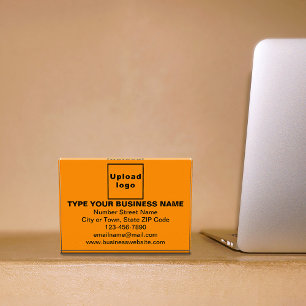 Bloc Photo Marque d'entreprise sur un rectangle de couleur or