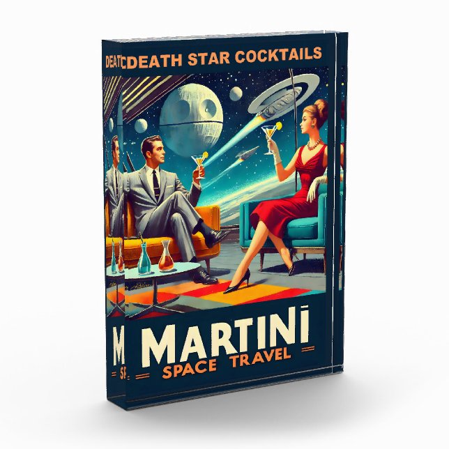 Bloc Photo Martini Space Affiches de voyage Death Star Cockta (Gauche)
