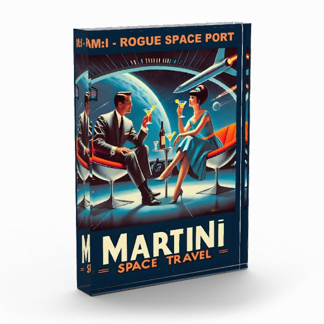 Bloc Photo Martini Space Travel Poster Rogue Space Port (Gauche)