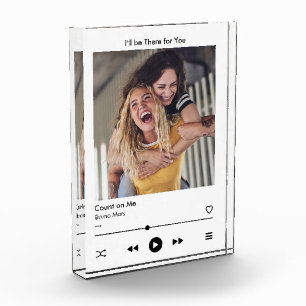 Bloc Photo Meilleur Ami Personnalisé Chanson Plaque Photo