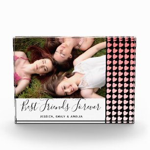 Bloc Photo Meilleur Amis Pour Toujours Pink Heart Friendship