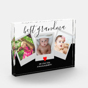 Bloc Photo Meilleur collage photo grand-mère Script personnal
