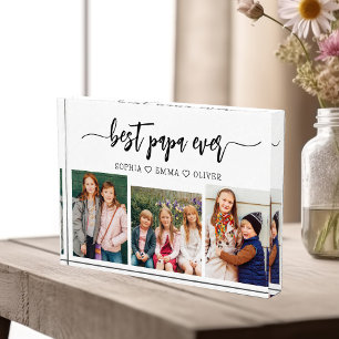 Bloc Photo Meilleur Papa Grand-Enfants Photo Collage