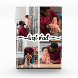 Bloc Photo Meilleur papa personnalisé 4 photo Collage