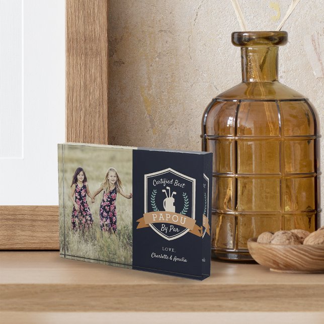 Bloc Photo Meilleur Papou Par Par Par | Grand-père du golf (Créateur téléchargé)